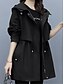 abordables Manteaux Trench-Manteau Femme Extérieur Plein Air Usage quotidien mode Décontractées Avec poches Normal Manteau Noir Vert Véronèse Bleu Automne Hiver Boutonnage Simple Col rabattu Standard M L XL 2XL