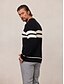 abordables Hauts-Homme Chandail Noir Vert Véronèse manche longue Top Tenue de golf Vêtements Tenues Porter des vêtements