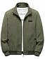 abordables Chaquetas y abrigos de hombre-Hombre Chaqueta de Invierno Chaqueta de Pana Chaqueta de lana Chaqueta casual Diario Vacaciones Mantiene abrigado Bolsillo Vellón Otoño invierno Plano Moda Ropa de calle Escote Chino Regular Negro