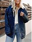 levne Pufáky &amp; Parka-Dámské Fleecová bunda Teddy Coat Kot Ceketler Zahřívací Prodyšné Kapsy Podšité fleecem Na běžné nošení Bez vzoru Dovolená ulice Denní nošení Jdeme ven Jednořadé Standardní Přehnutý Běžný Dlouhý rukáv