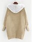 billige Vinterjakker-Dame Fleece-jakke Teddyfrakk Hettegenser Hold Varm Pustende Fleece Lined Fritid عادي Feriereise Gate Dagligdagstøy Ut på byen Åpen Forside Normal Hettegenser Normal Langermet Yttertøy Hvit Grønn