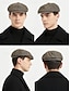 billige Tilbehør til mænd-herringbone newboy cap – klassisk flad tweed kasket i vintagestil til efterår og vinter