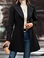 abordables Manteaux d&#039;Hiver-Manteau d&#039;hiver Femme Extérieur Plein Air Usage quotidien mode Décontractées Avec poches Normal Manteau Noir Abricot Café Automne Hiver Boutonnage Simple Col rabattu Standard S M L XL