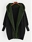 billige Vinterjakker-Dame Fleece-jakke Teddyfrakk Hettegenser Hold Varm Pustende Fleece Lined Fritid عادي Feriereise Gate Dagligdagstøy Ut på byen Åpen Forside Normal Hettegenser Normal Langermet Yttertøy Hvit Grønn