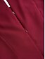 cheap Cocktail Dress-Women&#039;s Midi Dress Burgundy with Asymmetric Sequin Overlay Round Neckline V-Notch Detail Three-Quarter Length Split Sleeves Non-Stretch Elegant Evening Cocktail Party Knee-Length Various Sizes