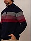 economico Cime-Per uomo Felpa Nero Blu marino Verde Manica lunga Tenere al caldo Superiore Color Block Autunno Inverno Abbigliamento da golf Abbigliamento Abiti Abbigliamento