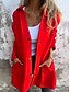 abordables Manteaux Trench-Manteau Femme Extérieur Plein Air Usage quotidien mode Décontractées Avec poches Normal Manteau Noir Rouge Vert Automne Hiver Boutonnage Simple Col V Standard S M L XL 2XL