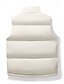 billige Herre puffer vest-Herre Puffer Vest Daglig Afslappet Forår &amp; Vinter Lomme Polyester Bekvem Helfarve Lynlås Høj krave Sort Blå Kakifarvet Vest