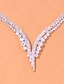abordables Collar de mujer-Elegante conjunto de joyas de cristal para mujer: incluye collar, aretes, pulsera y anillo, perfecto para bodas y ocasiones especiales.