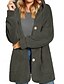 baratos Puffers &amp; Parka-Mulheres Casaco de lã Casaco de pelúcia Casaco com capuz Manter Quente Respirável Bolsos Forrada com Fleece Casual Tecido Férias Rua Roupa Diária Para Noite Não Trespassado Padrão Capuz Normal Manga