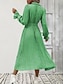 voordelige Casual bloemenjurken-dames bloemen v-hals midi-jurk lange mouw lente herfst
