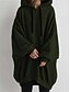 economico giacca con cappuccio-Per donna Giacca con cappuccio Esterno Strada Da tutti i giorni Autunno Inverno Lungo Cappotto Standard Tenere al caldo Traspirante Moda Informale Giacca Manica lunga Liscio Con tasche Zip intera