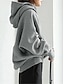 economico giacca con cappuccio-Per donna Giacca con cappuccio Esterno Strada Da tutti i giorni Autunno Inverno Standard Cappotto Standard Tenere al caldo Traspirante Moda Informale Giacca Manica lunga Liscio Con tasche Zip intera