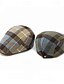 halpa Miesten hatut-Miesten Matala lippis Pesäpallolippis Sotilaallinen Cap Kadetti hattu Sininen khaki Polyesteri Muoti Vapaa-aika Katu Päivittäin Skottiruutukuvio Säädettävä Aurinkovoide Hengittävä
