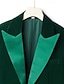 billige Blazer og jakke-Herre Blazer jakke ملابس السهرة للرجال Lukkekrage Mote Fest Ensfarget Svart Burgunder Lilla Skreddersydd Enkelt Brystet Enn-knapp