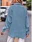abordables Chaquetas camiseras-Mujer Chaqueta casual Exterior Calle Ropa Cotidiana Otoño Invierno Regular Abrigo Ajuste regular Mantiene abrigado Transpirable Elegante Casual Chaquetas Manga Larga Color sólido Con bolsillos