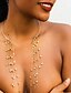 abordables Collier pour femme-Collier ras du cou en cascade d&#039;étoiles dorées pour femme avec élégantes chaînes à franges – bijoux tendance pour les occasions spéciales