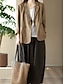 voordelige Blazers &amp; Kostuums-Dames Blazer Werk nappi Effen Kleur Ademend OL-stijl Normale pasvorm bovenkleding Lange mouw Herfst Oranje M