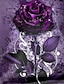 voordelige Bloementhee-Valentijn Vrouwen Roos T-shirt Stijlvol Schattige Reguliere Tops Lange Mouwen V-hals Knopen Print Reguliere Pasvorm Dagelijks Geel Roze Marineblauw Blauw Paars Herfst Winter