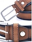 abordables Ceintures pour hommes-ceinture en similicuir bicolore pour homme | design élégant marron et bleu avec boucle en métal pour une tenue décontractée et formelle