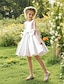 cheap Flower Girl Dresses-Ball Gown Knee Length Flower Girl Dress Wedding Party Girls Cute Prom Dress Taffeta with Bow(s) Elegant Fit 3-16 Years