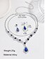 abordables Collier pour femme-ensemble de bijoux en cristal en forme de larme verte - collier et boucles d&#039;oreilles avec accents de strass pour femme, parfait pour les mariages et les événements formels