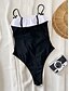 billiga One-piece-baddräkter-Dam Badkläder En bit Monokini Baddräkt Öppen rygg Magkontroll Hög midja Smal Semester Standkläder Ensfärgat Rund hals Ärmlös Baddräkter