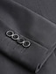 baratos Blazer-Homens Jaqueta Blazer Casaco esportivo Colar de entalhe Casual Cor Sólida Blazer Azul Marinha Marron Cinzento Claro Padrão Dois botões de peito simples