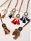 preiswerte Halskette für Damen-Boho-Quastenkette für Damen mit Lederband und Traumfänger-Anhänger – perfekt für Festivals und den Bohemian-Stil