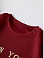 cheap Graphic shop Sweatshirts &amp; Hoodies-Women&#039;s Sweatshirt Casual Letter Street Dailywear Crew Neck Long Sleeve Black Wine Green Fall Winter