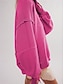 ieftine Topuri simple-hanorac dama casual uni streetwear cotidian decolteu in v nasturi maneca lunga alb fucsia verde toamna iarna