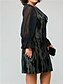 voordelige mini zwarte jurk-Dames Halflange jurk Zwarte jurk Effen Kleur Modieus Volwassen Feest Dagelijks Afspraakje Ruimvallend Lange mouw Strakke ronde hals Jurk Normale pasvorm Zwart Wit Bruin Lente Herfst S M L XL XXL