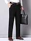 preiswerte Schlank-Herren Anzughosen Hose Hosen Chinesisch Chino Knopf Tasche Glatt Komfort Formal Party Arbeit Modisch Klassicher Stil Schwarz Armeegrün Mikro-elastisch