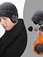 levne Pánské klobouky-Pánské Unisex Klobouk s klapkami na uši Čepice Beanie Zimní čepice Kulichy 骷髅头毛线帽 Ocelově šedá Černá Polyester Pletený Útulný Denní nošení Jdeme ven Sněhová vločka Teplý