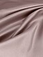 abordables Robes de cocktail-Robe cocktail élégante A-ligne jaune bleu noir pour invité de mariage longueur cheville à manches courtes sans épaule en satin rose avec nœud(s)