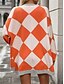 voordelige Vesten en bovenkleding-Dames Vest Modieus Streetwear Geometrisch Kleurenblok Open voorzijde Extra groot Lange mouw Lange tops breien Uitgaan Zwart blauw Herfst Winter
