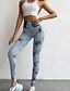 abordables Leggings y mallas de yoga-Mujer Pantalones de yoga Mallas Leggings de Yoga Alta cintura Pilates Entrenamiento de gimnasio Rutina de ejercicio Mallas Leggings Tie-dye Negro Borgoña Azul Licra Otoño Deportes Ropa de Deporte