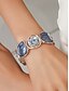 cheap Accessories For Women-Women&#039;s Silver-Tone Bracelet – Artistic Design with Blue Resin Shell Accents for an Elegant Coastal Look