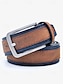 abordables Ceintures pour hommes-ceinture en similicuir bicolore pour homme | design élégant marron et bleu avec boucle en métal pour une tenue décontractée et formelle