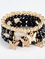 abordables Bracelet pour femme-Ensemble de bracelets à breloques papillon en perles - Design élégant en couches d&#039;or et de perles pour femmes