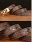 abordables Cinturones de hombre-Cinturón de cuero marrón para hombre con diseño de dragón en relieve y hebilla dorada: estilo vintage, perfecto para ropa formal e informal