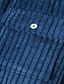baratos Casacos &amp; Sobretudos para Homem-Homens jaqueta leve Jaqueta de Camisa Jaqueta casual Cabana Férias Diário Respirável Bolsos Primavera Outono Tecido Moda Clássico Lapela Padrão Azul Escuro Casaco