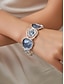 cheap Accessories For Women-Women&#039;s Silver-Tone Bracelet – Artistic Design with Blue Resin Shell Accents for an Elegant Coastal Look