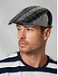abordables Chapeaux pour hommes-casquette à chevrons pour homme avec lanière en cuir réglable - casquette plate de style vintage, idéale pour les vêtements décontractés et les activités de plein air