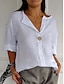 cheap Women&#039;s Blouses &amp; Shirts-Women&#039;s Shirt Blouse Daily Basic Casual Long Sleeve White Spring &amp;  Fall