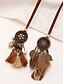 preiswerte Halskette für Damen-Boho-Quastenkette für Damen mit Lederband und Traumfänger-Anhänger – perfekt für Festivals und den Bohemian-Stil