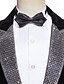 abordables Fiesta de cena-De los hombres Ropa de fiesta de noche Fiesta de baile Trajes Solapa de Muesca Negro Navidad Moda Retazos Estándar Juego de 2 piezas Recto 1 botón