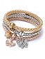 billiga Armband och armringar-Dam Multi lager Krona Elegant Mode Krom Armband Smycken Ljusguldig / Guldgul / Rosguld Till Fest Gata Bal