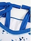 billiga One-piece-baddräkter-Dam Badkläder En bit 2 st Baddräkt Öppen rygg Magkontroll Hög midja Smal Semester Standkläder Blommig Ärmlös Baddräkter