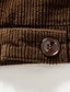 billige Jakker og frakker til herrer-Herre Kordfløyel jakke Fleece-jakke Sherpa jakke Feriereise Daglig Hold Varm Fleece Høst vinter عادي Mote Gatemote Knaphul Normal Svart Kakifarget kaffe Grå Jakker